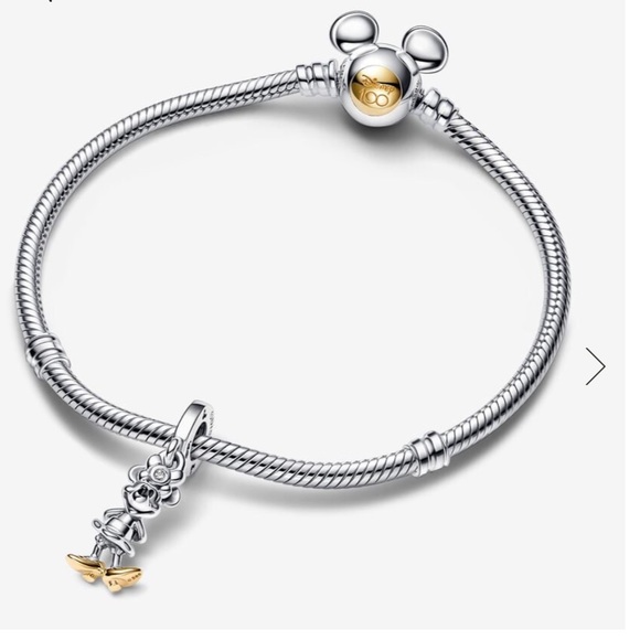 NWOT Disney 100th Anniversary Minnie Mouse Diamond Dangle Charm - Picture 3 of 11